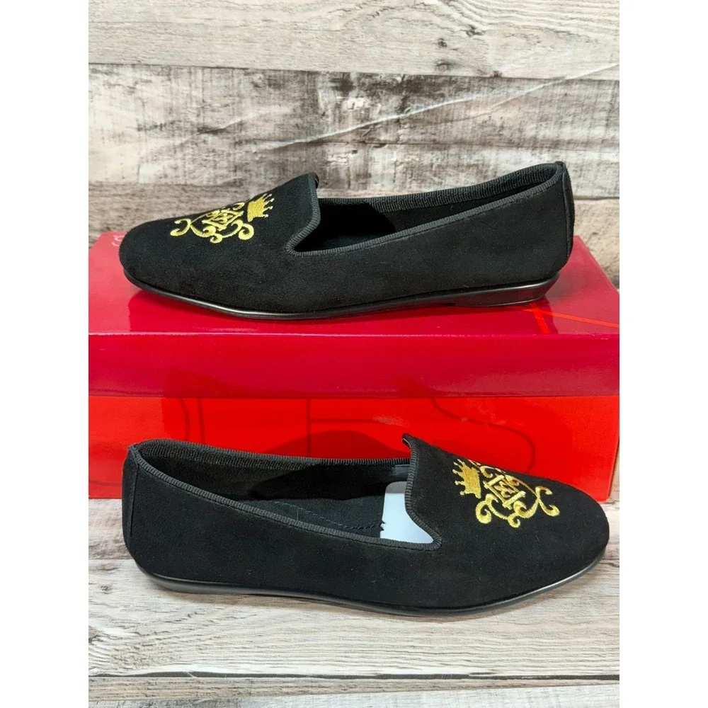 Aerosoles Betunia Black‎ Suede Women Loafer Flats Size 5M